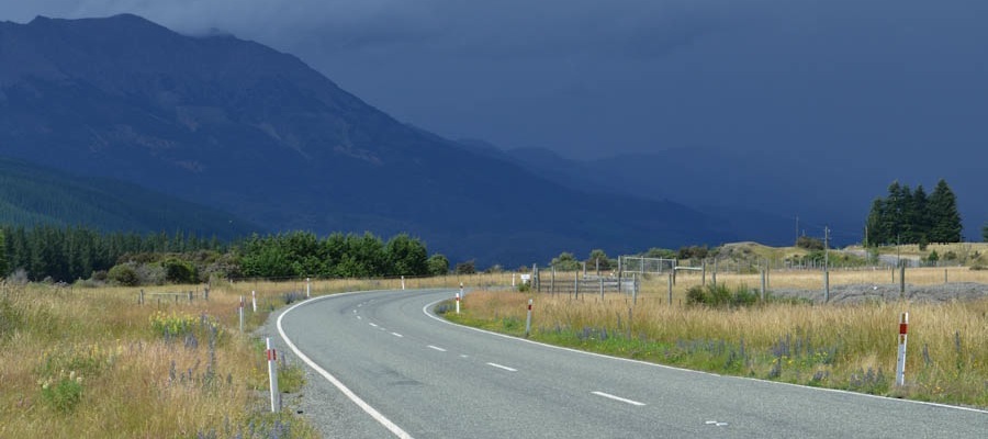 Straße in Neuseeland